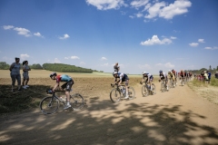 plowing through the dust on this very hot day (31°C) Dwars door het Hageland 2023 (1.Pro) One day race from Aarschot to Diest (BEL/177km, with 41km of gravel sections)©kramon