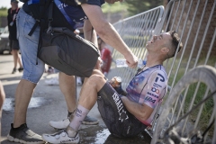 VAN ASBROECK Tom (BEL/Israel - Premier Tech) is cooled down post-race as he is near collapsing from the heat/exhaustion

Dwars door het Hageland 2023 (1.Pro) 
One day race from Aarschot to Diest (BEL/177km, with 41km of gravel sections)

©kramon