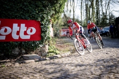 THEUNS Edward (BEL/Trek-Segafredo) racing over the scetchy cobbles55th Le Samyn 2023One day race from Quaregnon to Dour (BEL/209km)©kramon