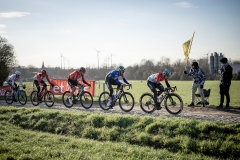 CAMPENAERTS Victor (BEL/Lotto-Dstny) racing over the scetchy cobbles55th Le Samyn 2023One day race from Quaregnon to Dour (BEL/209km)©kramon