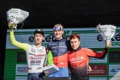 podium:

1st place Dries Van Gestel (BEL/Total Direct Energie)
2nd place Peak Barnabas (HON/Intermarché-Wanty Gobert),
3th place Hugo Hofsetter (FRA/Arkea Samsic), podium

Exterioo Cycling Cup
59th Profronde van Drenthe (NED) 197km
One day race from Assen to Hoogeveen  

©rhodephoto